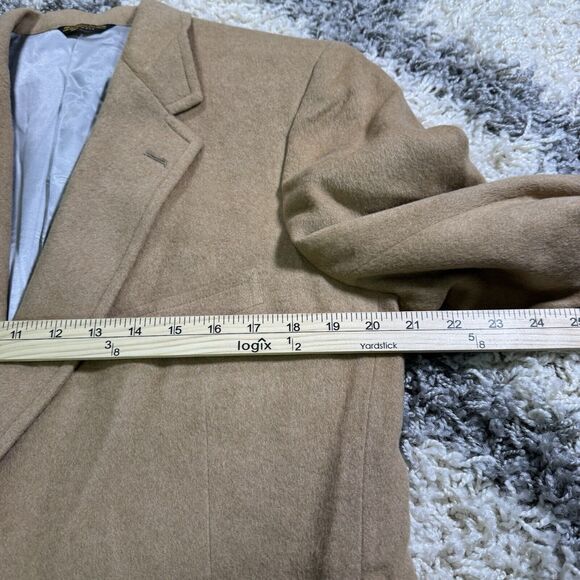 Vintage Lands End Mens Camel Hair Blazer 46L Tan Classic Preppy Old Money - Picture 5 of 9